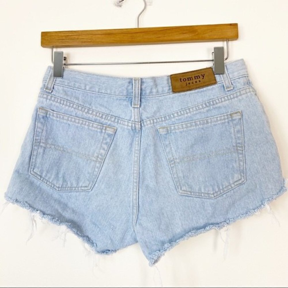 VINTAGE TOMMY HILFIGER Cutoff Light Wash Shorts 26 Hot Pants Shortie